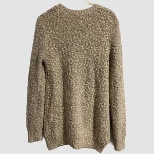 Katsumi White and Gray Popcorn Textured Sweater‎ Front Pockets Size Small